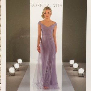 Sorella Vita soft net over luxe double knit gown